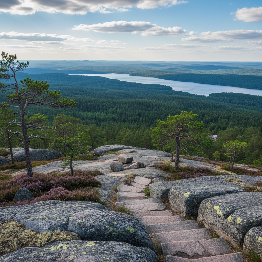 Kolin kansallispuiston panoraamanäkymä Pieliselle